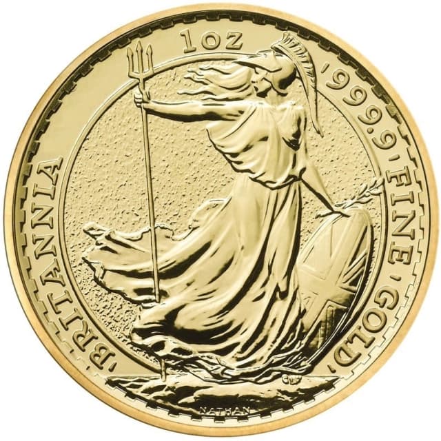 Gold Britannia coin product photo Photo of a Gold Britannia coin